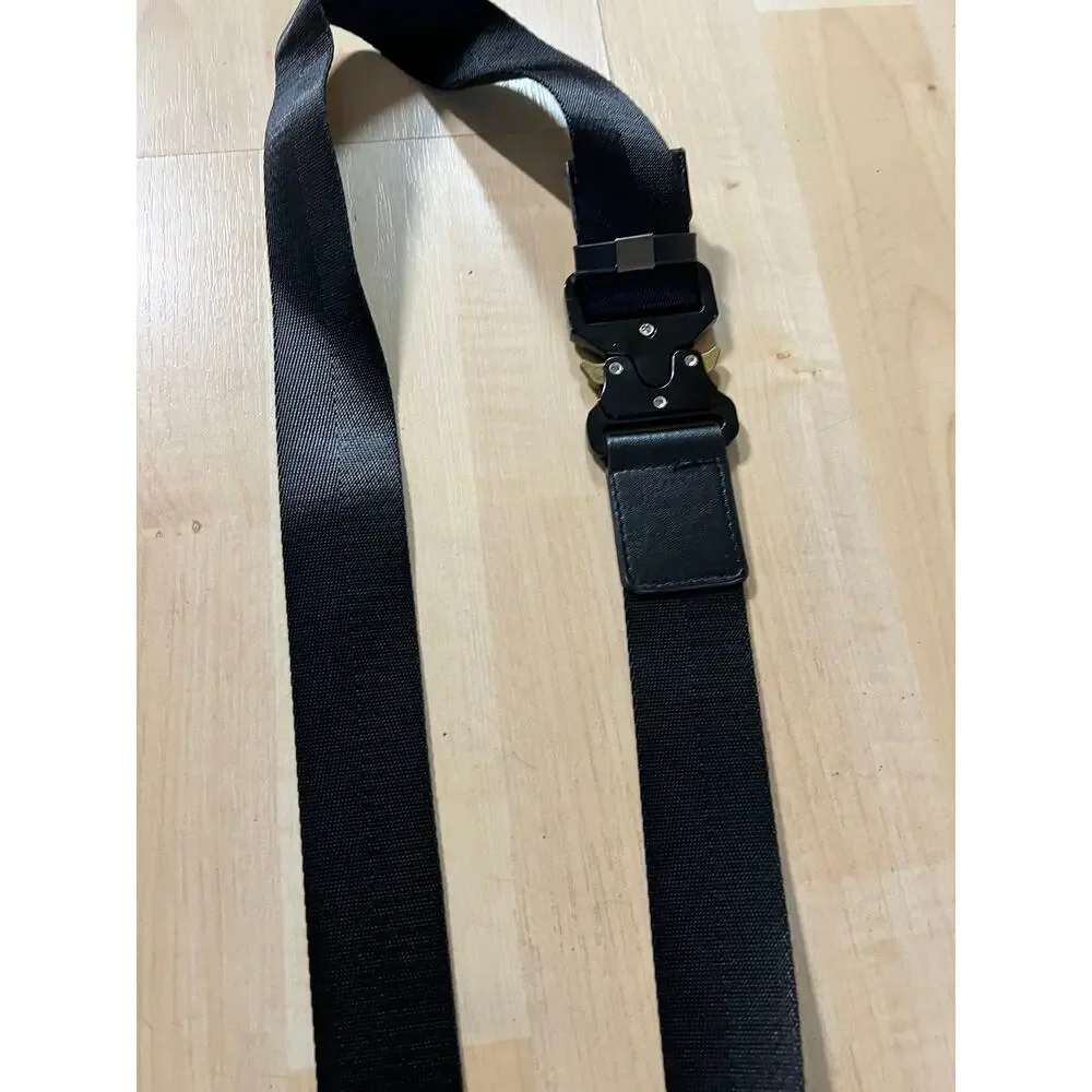 Unbranded Black Nylon Saddle Bag Crossbody Purse Y2K Streetwear Utility Unisex